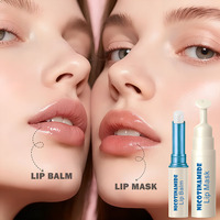 Hydratation biologique Baume à lèvres naturel imperméable hydratant hydratant à la vitamine E Ensemble de baume à lèvres et de masque 2 en 1