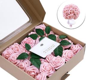 <span class=keywords><strong>Rosas</strong></span> artificiales de espuma de PE, cabezas de <span class=keywords><strong>rosas</strong></span> rojas de aspecto Real para ramos de boda artesanales, arreglos de centros de mesa, 25 uds. - Product Image 5