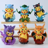 Nouveau Style Pokemon figurine Gengar Charizard Blastoise Bulbasaur Cos Pikachu Figure décoration de bureau