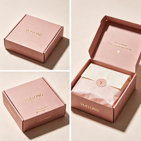 Boîtes en carton personnalisées pour cadeaux, vêtements, artisanat, avec logo personnalisé, rose, marron, blanc, imprimées, emballage personnalisé, boîte d'expédition, boîte postale