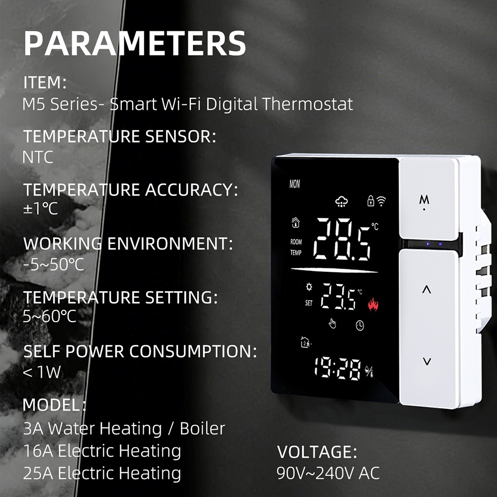 Tuya WiFi Smart Thermostat Room Floor Heating Water Boiler Electric Temperature Remote Controller for Google Home Alexa · image 3