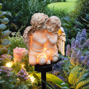 Resina <span class=keywords><strong>Angel</strong></span> Figure Solar Light Stake com LED High CRI 90 Estilo Europeu para Jardim Quintal e Decoração do Pátio - Product Image 6