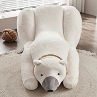 Canapé de luxe moderne et créatif, fauteuil de détente en velours, ours polaire, pour la maison, la chambre, l'hôtel, utilisation pour le salon, meubles