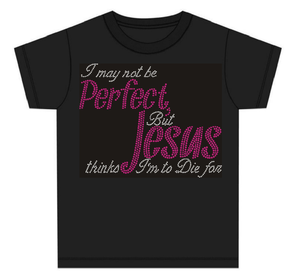 Puede que no sea perfecto, pero a Jesús le encanta que me queme las gemas termoadhesivas para transferencia. - Product Image 1