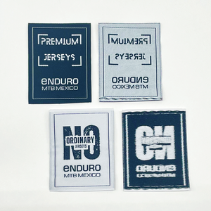 Parche de etiqueta de hierro tejido para ropa de algodón terileno con logotipo personalizado, etiqueta principal bordada para ropa lavable - Product Image 2