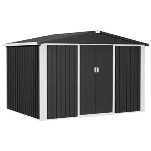 High Quality Metal Shed Large Double Slope Garden Storage Shed Outdoor House