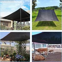 Toile d'ombrage noire avec œillets, bâche pare-soleil anti-UV pour terrasse, porche, balcon, jardin, animaux domestiques