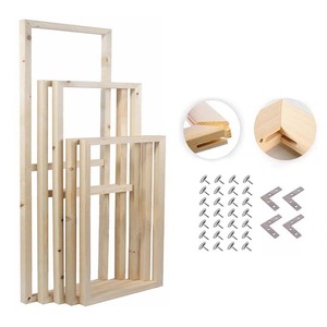 Kits de barras de Camilla de lona de madera DIY, diseño extraíble que muestra fotos, marco de imagen impreso artístico - Product Image 5