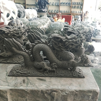 Vente chaude Chine Super Mini Sculpture de dragon chinois antique en pierre naturelle en marbre, statue de sculpture en pierre, longueur 47 cm