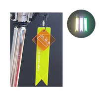 Pendentif triangulaire réfléchissant haute visibilité jaune fluorescent personnalisé pour la sécurité nocturne en vélo, vélo de montagne, siège arrière