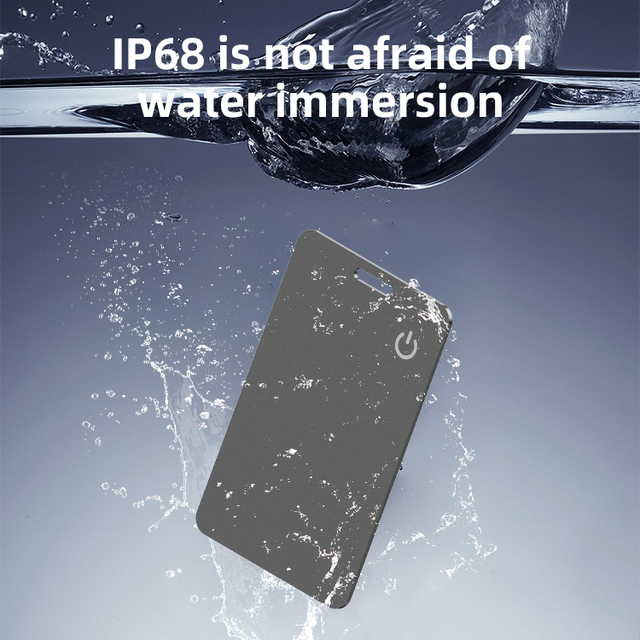 Smart GPS Tracker for Wallet Real Time Tracking IP68 Waterproof Find My for Card Plastic Anti-loss Device for IOS and Android