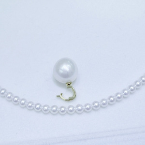 25 nouveaux colliers Zhuji Shanxia Lake 3-4 mm + pendentif minimaliste 12-13 mm, luxe léger, presque parfait, argent pur 3-4 - Product Image 3