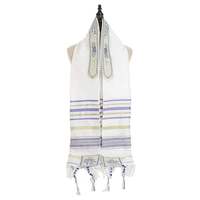 Châle de Prière Messianique Tallit en Polyester 180*52cm, Foulard Long Inspiré du Talit Chrétien, avec Sac Assorti en Gros