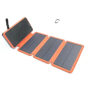 Compra a granel Sem Fio Carregador Power Bank Painel Solar Carregador de Energia Solar Carregador de Banco