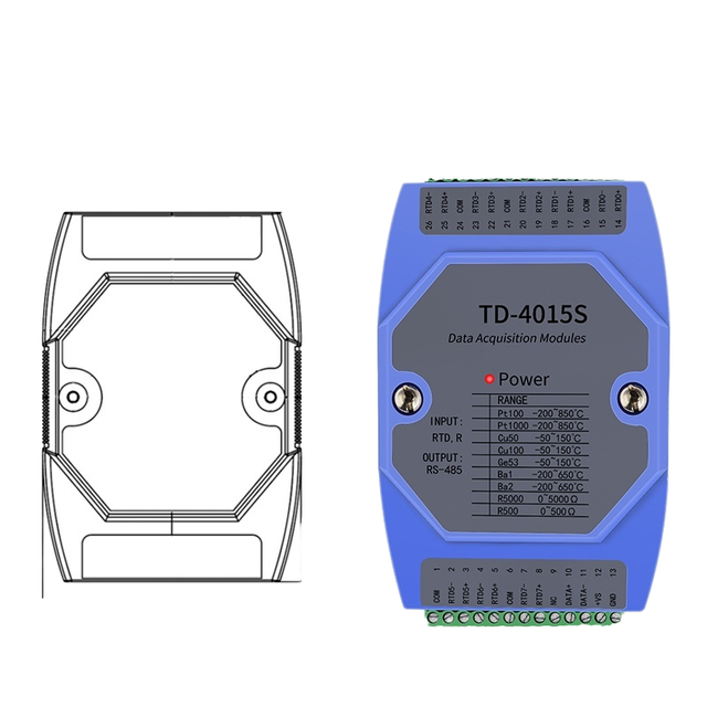 2/4/8-Channel RTD Temperature Acquisition Module PT100 PT1000 Cu50 Isolated RS485 Modbus RTU Industrial Temperature Data Logger