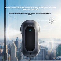 Robot nettoyeur de vitres X11 pour usage extérieur, double usage humide et sec, ultra-fin, double couche, double face, pulvérisation d'eau