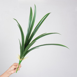 Feuilles d'orchidée Cymbidium artificielles Wen Hope en plastique pour décoration de mariage, maison, extérieur et plantes en pot - Product Image 2