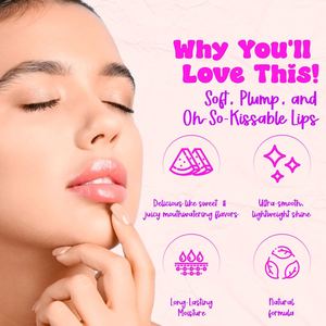 Envase de Plástico con Tapa de Rosca para Lápiz Labial y Brillo Labial, Diseño de Corazón Rosa Degradado, Impresión Serigrafiada, para Cosméticos - Product Image 3
