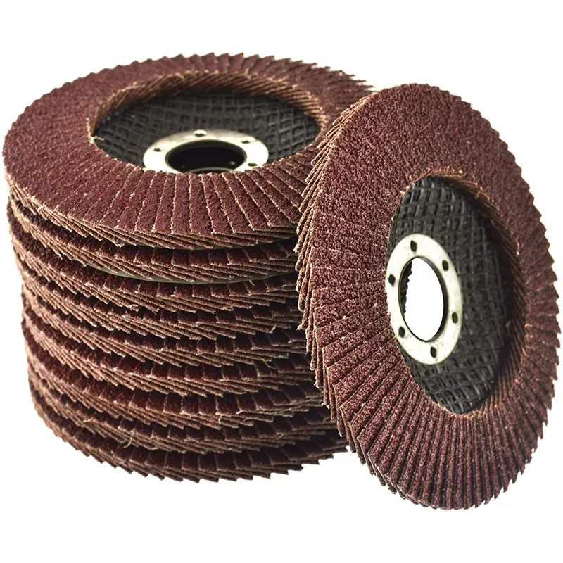 Disques de polissage 100mm 115mm 125mm disque à lamelles abrasives en fibre de verre plastique pour le meulage des métaux