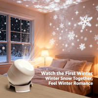 Lampe de Projection LED Rotative Dynamique à Succès Commercial, Connectivité USB, Intensité Tactile Réglable, Motifs Flocon de Neige, Noël, Océan, Football, Décoration Intérieure