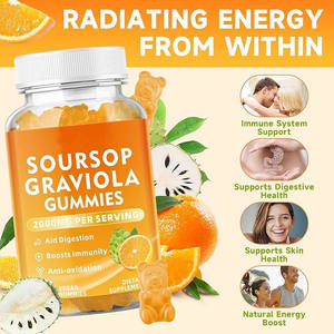 VitaHall Düşük Minimum Sipariş Adedi Ekşi Elma Graviola Jelibonları 2000mg Bağışıklık Güçlendirici Karışım, Ekşi Elma Yaprakları ve Meyvesi ile Antioxidan Zengin - Product Image 3