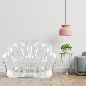 Fauteuil/Canapé Gonflable (Transparent) pour Enfants, Chambre de Filles Adolescentes - Mobilier Confortable Intérieur/Extérieur pour Piscine - Product Image 4