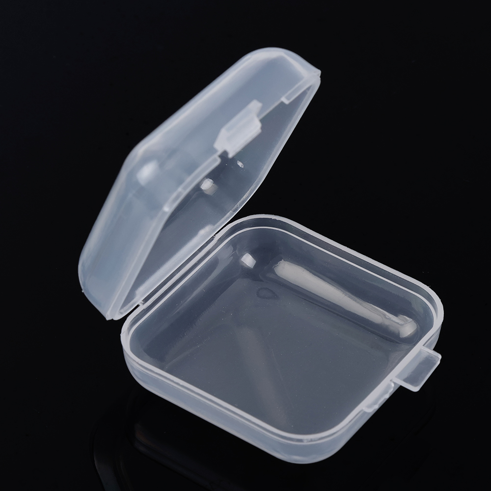4 Scatole Portagioie Trasparenti Con Coperchio - 8,5x6x2,6 Cm - In PU Per Organizzare Gioielli, Perline, Piccoli Oggetti Fai Da Te - 3