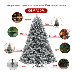 Árbol <span class=keywords><strong>de</strong></span> Navidad <span class=keywords><strong>de</strong></span> PVC flocado, venta al por mayor directa <span class=keywords><strong>de</strong></span> fábrica, árbol artificial <span class=keywords><strong>de</strong></span> nieve espesa <span class=keywords><strong>de</strong></span> 6 pies/7 pies para decoración navideña del hogar. - Product Image 5