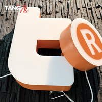 Lettres LED 3D en acrylique sans soudure en acier inoxydable, film couleur personnalisé pour marque, étanche IP65, signalétique publicitaire de luxe pour chaînes de magasins