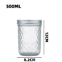 Venta al por mayor de fábrica: Tarros de cristal transparentes vacíos para miel, caviar y alimentos con tapas metálicas, en capacidades de 120ml a 650ml