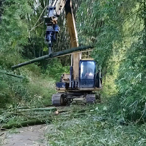 Rotation mini pelle hydraulique souche d'arbre élagage pôle élagueur outils ciseaux d'arbre cisailles d'arbre <span class=keywords><strong>bambou</strong></span> - Product Image 6