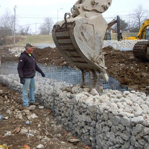 गैल्वेनाइज्ड वेल्डेड 2x1 तार मेष गैबियन पिंजरे पत्थर बनाए रखना - Product Image 5