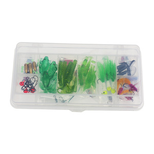 Kit de señuelos de 57 piezas con cebos blandos, señuelos giratorios y jigs para la pesca de lubina en agua dulce - Product Image 5
