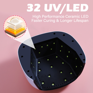 Lampu Kuku USB Portabel <span class=keywords><strong>UV</strong></span> <span class=keywords><strong>LED</strong></span> 32 Sinar Ganda Sensor Cerdas Pengeringan Cepat Timer Digital - Product Image 4