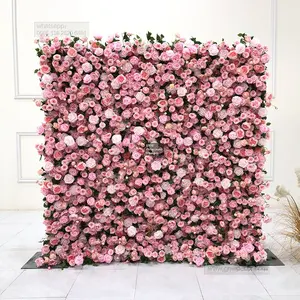 GNW Wedding 3D 5D Backdrop Artificial Flower Wall Flower Wall Birthday Party Floral Decoration Wall Supplier Wedding Decorative