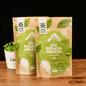 Pochette en papier kraft écologique personnalisée avec fermeture éclair, en amidon de maïs PLA, 100 % compostable, emballage en plastique biodégradable - Product Image 2