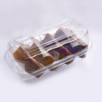 Boîtes d'emballage personnalisées en plastique PET transparent jetables pour pâtisseries, gâteaux, rouleaux suisses