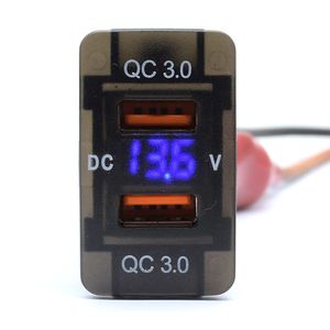 Chargeur de voiture double USB QC3.0 à charge rapide 12V avec affichage de la tension pour Honda LCV Europe - Product Image 3