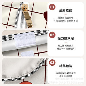 Housse de machine à laver en tissu Oxford, revêtement argenté, ouverture latérale, taille universelle S M L, anti-poussière, imperméable, style moderne et simple - Product Image 2