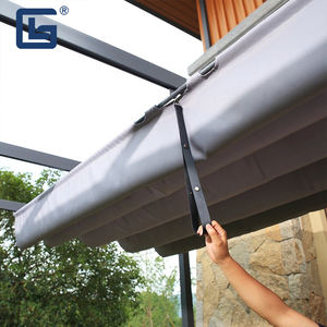 Techo de <span class=keywords><strong>lona</strong></span> retráctil plegable para patio trasero, pérgola de aluminio - Product Image 2