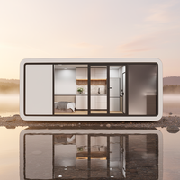 Cabane de luxe préfabriquée en acier à prix abordable, mini-maison portable de type Apple, bureau modulaire étanche et écologique de 20 pieds ou 40 pieds en promotion