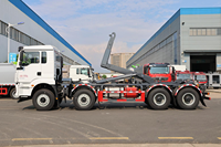 Camion benne à bras articulé 8x4 robuste pour déchets, châssis Shacman M3000, véhicule de transfert de déchets à conteneur amovible
