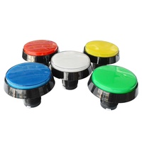 Pièces de commutateur de jeux de pièces de monnaie d'arcade à commande par machine de 60MM grand bouton en plastique circulaire langue anglaise 1 an de garantie