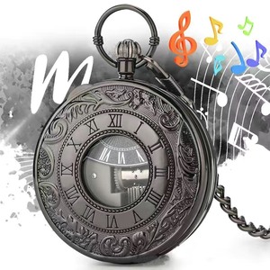 Nouvelle <span class=keywords><strong>montre</strong></span> de poche musicale pour hommes et femmes, cadeaux d'anniversaire et de Noël, <span class=keywords><strong>montre</strong></span> à quartz musicale pour étudiants, pendentif FOB, différents styles - Product Image 5