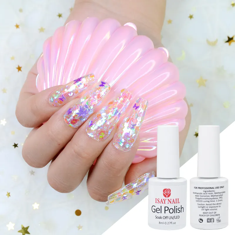 Personal Diy Nail Art French French Quick Dry Nail Polish Custom Private Brand Glitter Gel Polishes