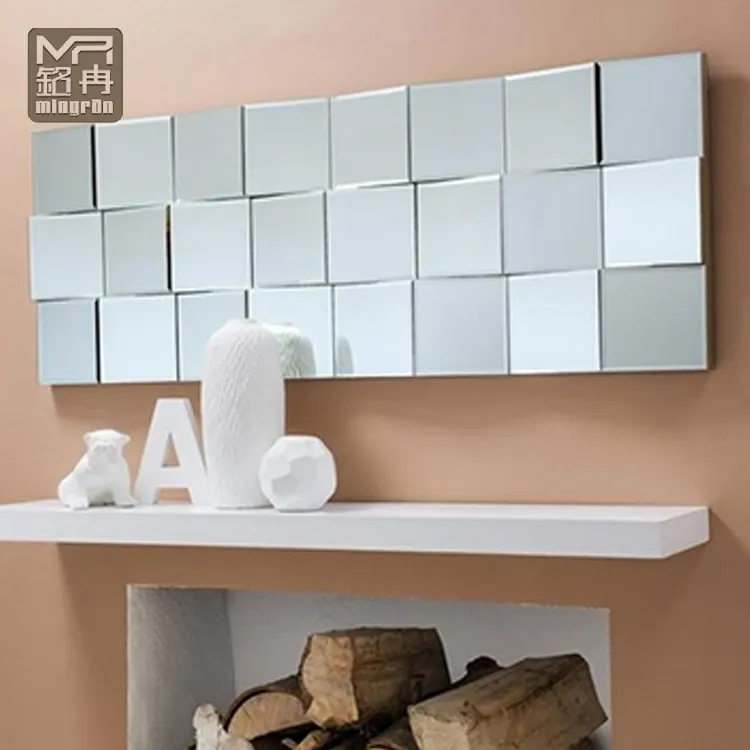 MR-2D0092 Faceta Mosaico Espelho de Parede Arte 3D Espelho de Parede Decorativos Para Casa
