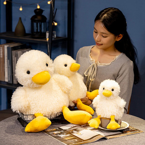 Peluche de Pato Blanco Esponjoso, Peluche de Patito <span class=keywords><strong>Amarillo</strong></span>, Pato Negro con Palomitas de Maíz, Estilo Personalizado - Product Image 5