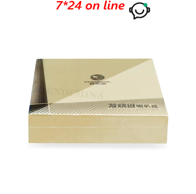 Choseal LB-5108 6N OCC Audiophile HIFI Speaker Cable 24K Gold-plated Banana+U Plug 2.5m Not DIY (pair)