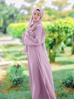 Ensemble de robe abaya à manches en dentelle florale pour femmes musulmanes, vêtements islamiques malaisiens indonésiens du Moyen-Orient, hijab, foulard