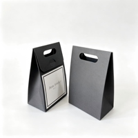 Sacs cadeaux noirs de luxe en kraft avec poignée en ruban pour mariage, baby shower, fêtes, emballage de friandises, souvenirs, bougies
